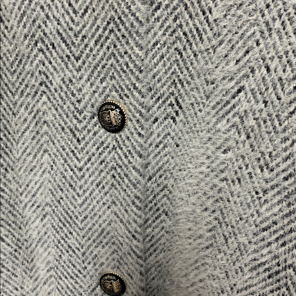 NVLT Knit Herringbone Gray Trench Coat Size 2X - Picture 3 of 6